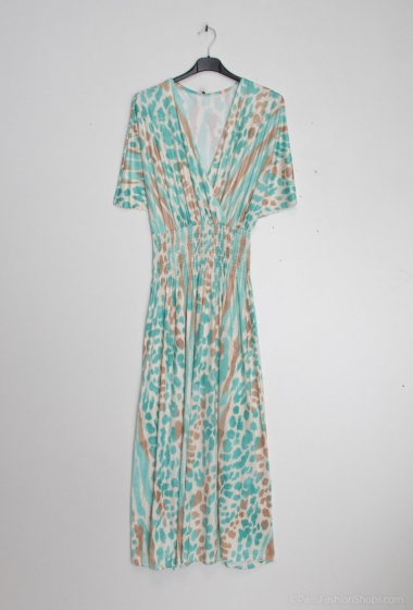 Grossiste ISSYMA - Longue robe élastiqué imprimé