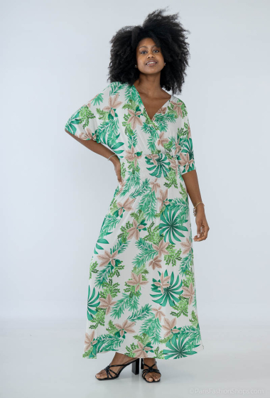 Wholesaler ISSYMA - Long wrap-around print dress