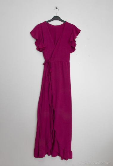 Großhändler ISSYMA - Langes Kleid mit Rüschenärmeln
