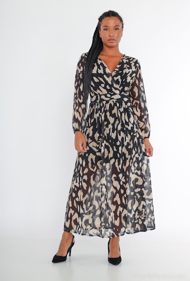 Long wrap dress with front slit ISSYMA | Paris Fashion Shops