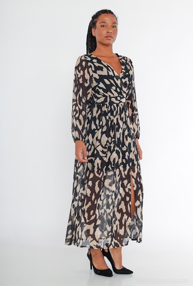 Long wrap dress with front slit ISSYMA | Paris Fashion Shops