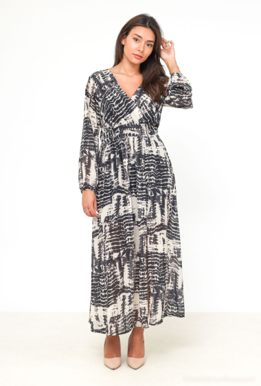 Wholesaler ISSYMA - Long wrap dress with front slit