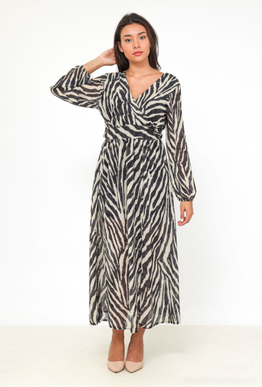 Wholesaler ISSYMA - Long wrap dress with front slit