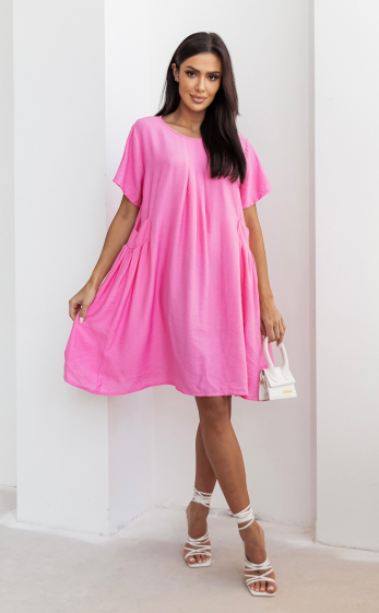 Großhändler ISSYMA - T-Shirt-Kleid mit Viskosetaschen