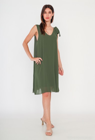 Wholesaler ISSYMA - Plain dress with shoulder knot