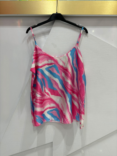Wholesaler ISSYMA - Printed satin strappy top