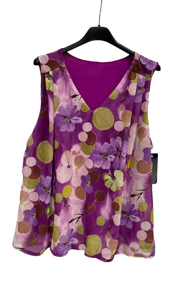 Wholesaler ISSYMA - Printed sleeveless V-neck top