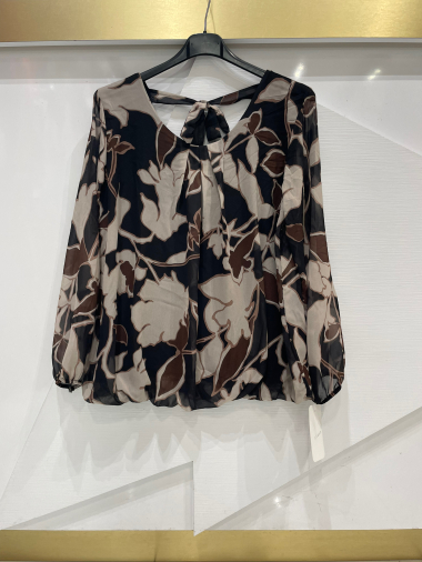 Wholesaler ISSYMA - Bow print top at the back