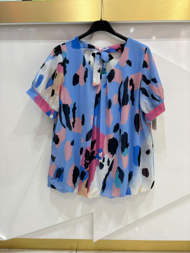 Wholesaler ISSYMA - Short-sleeved bow print top
