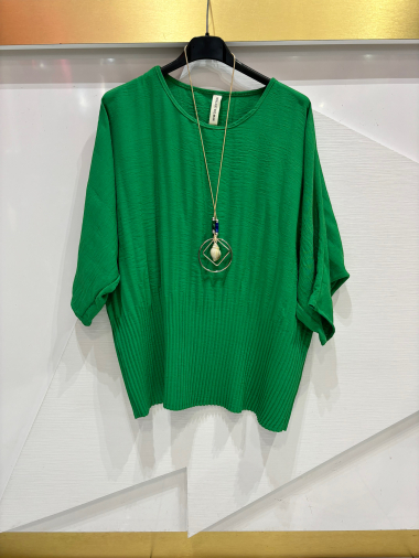 Wholesaler ISSYMA - 3/4 sleeve top with necklace