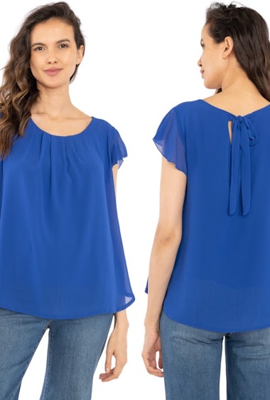 Wholesaler ISSYMA - Short-sleeved top with bow at the back
