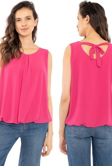 Wholesaler ISSYMA - Sleeveless top with bow at the back