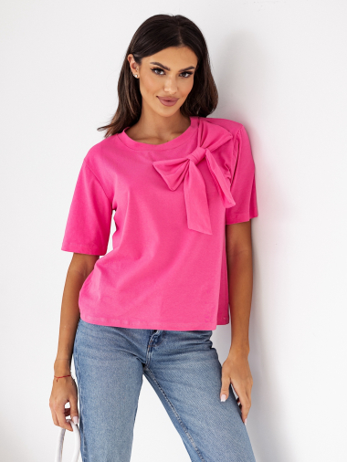 Grossiste ISSYMA - Top t-shirt à noeud papillon coton