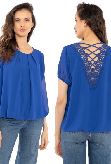 Wholesaler ISSYMA - Plain top with lace pattern