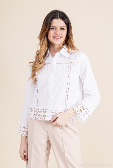 Wholesaler Ivivi - Shirt with perforated lace