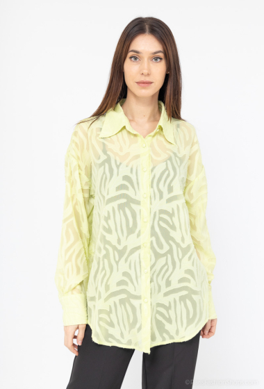 Wholesaler Ivivi - Feather textured woven shirt