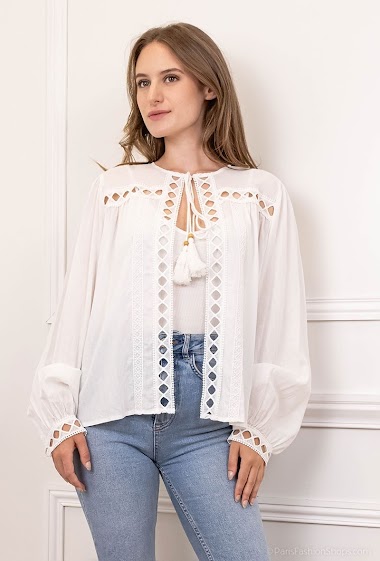 Wholesaler Ivivi - Light knotted perforated cardigan