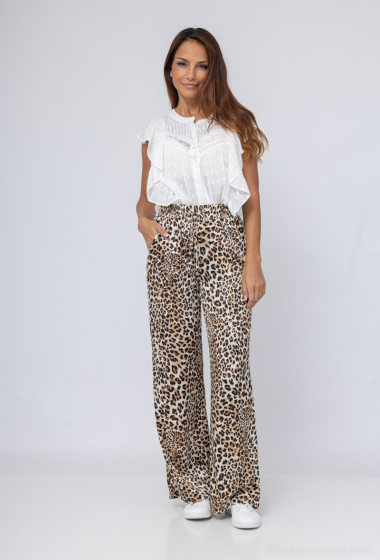 Grossiste Ivivi - pantalon à imprimé léopard
