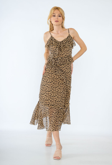 Großhändler Ivivi - Kleid mit Leopardenmuster