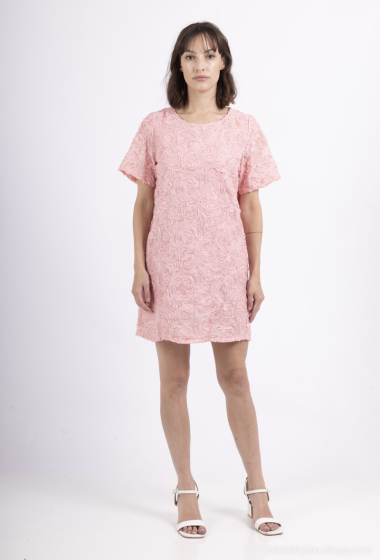 Großhändler Ivivi - rosa gemustertes Kleid