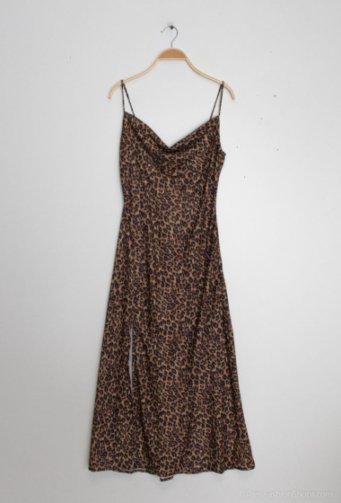 Großhändler Ivivi - Slip-Kleid mit Leopardenmuster