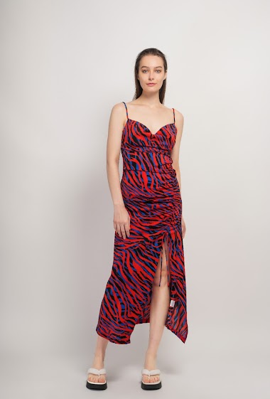 Wholesaler Ivivi - Zebra print slip dress