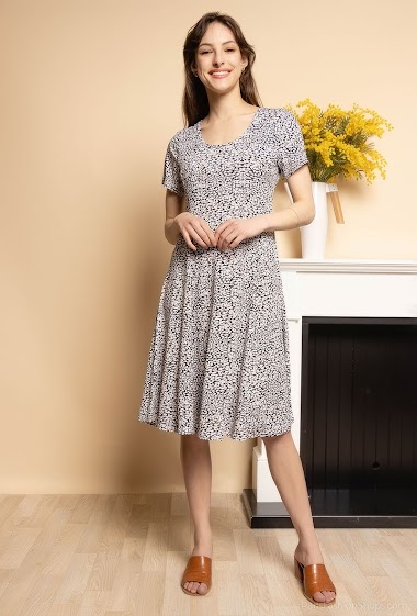 Wholesaler J & MY - Floral stretch dress