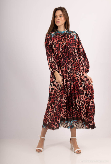 Wholesaler JADE - JADE LEOPARD PRINT DRESS