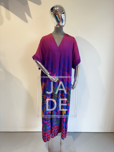Wholesaler JADE - LONG PRINTED VISCOSE DRESS