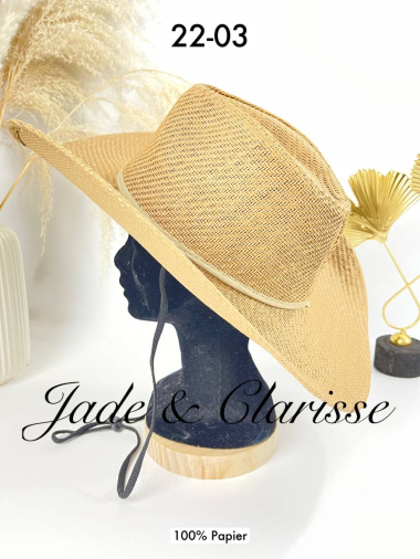 Grossiste Jade&Clarisse - CHAPEAU EN PAPIER BOHEME LOUISE