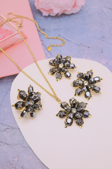 Wholesaler J'AIME GEMME - FLOWER RING AND NECKLACE BUCKLE