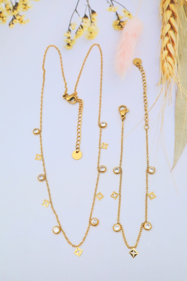 Wholesaler J'AIME GEMME - NECKLACE AND BRACELET SET