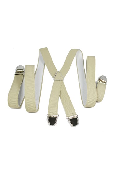 Elastic suspenders "X" 25mm made in France ajustable