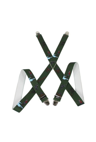 Wholesaler JCL - Elastic suspenders "X" 35mm made in France ajustable Pattern Hunting & Fishing