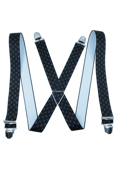 Wholesaler JCL - Elastic suspenders "X" 35mm made in France ajustable Pattern cashmere