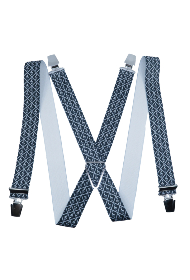 Großhändler JCL - „X“-Elastikband mit Clips, 35 mm, französische Herstellung im Kaschmir-Stil