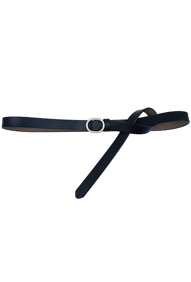 Wholesaler JCL - women belt in geniune leather 20mm without holes with a champagn buckle