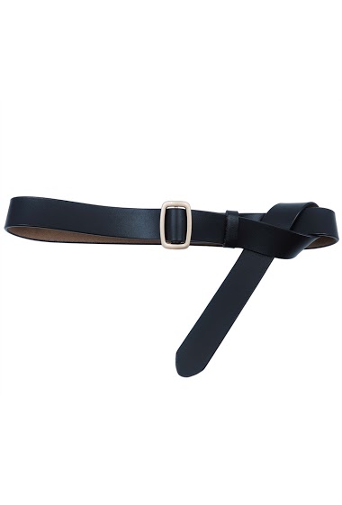 Mayorista JCL - women belt in geniune leather 30mm without holes with a champagn buckle