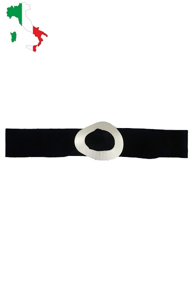 Grossiste JCL - Ceinture de robe boucle dorée en cuir de daim