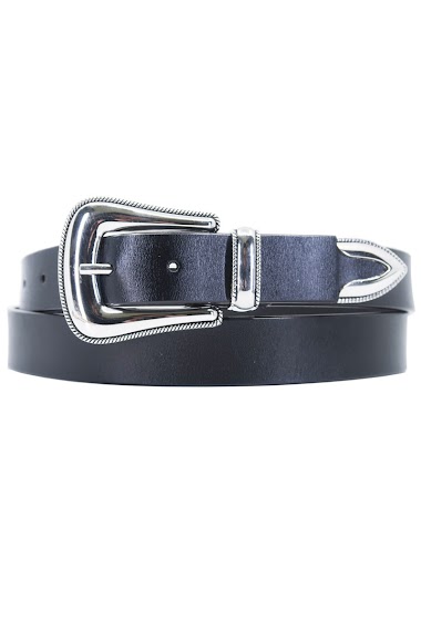 Wholesaler JCL - Cowhide split leather women belt with western buckle and metal tip