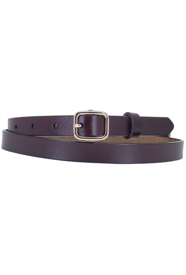 Wholesaler JCL - Women's Belt 20mm in genuine leather with a gold buckle