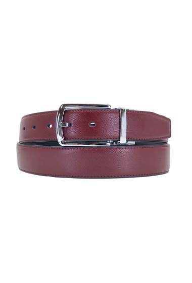 Wholesaler JCL - cowhide split saffiano leather reversible belt