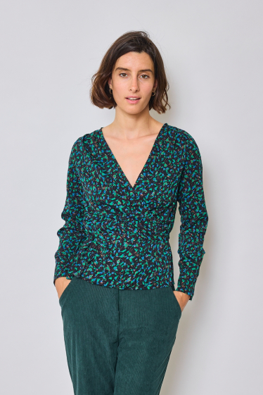 Wholesaler JCL Paris - Printed wrap blouse