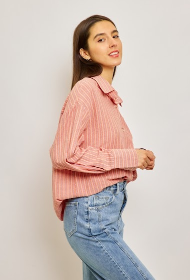 Wholesalers JCL Paris - Pink striped shirt