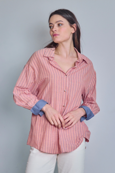 Wholesaler JCL Paris - Pink striped shirt