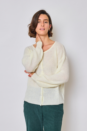Wholesaler JCL Paris - Plain knit cardigan