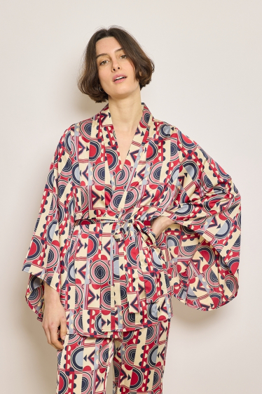 Großhändler JCL Paris - Kurzer gemusterter Kimono