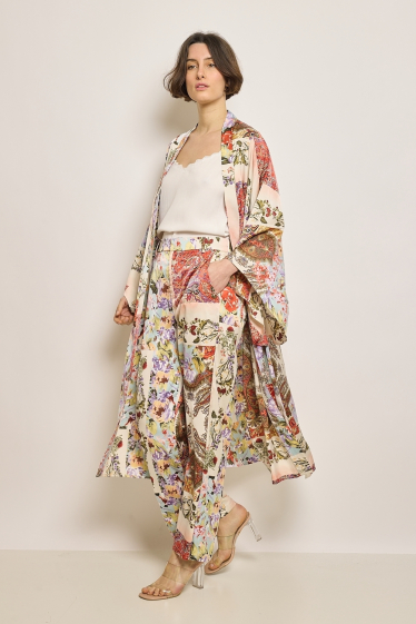Großhändler JCL Paris - Langer bedruckter Kimono