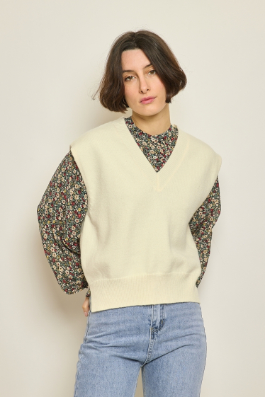 Wholesaler JCL Paris - Short-sleeved knit sweater