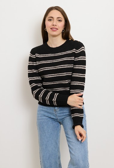 Wholesaler JCL Paris - Striped knit sweater